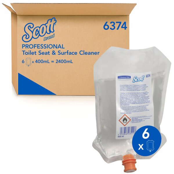 Kimberly Clark - 6374 - Scott® - Reiniger für Toilettensitze und andere Oberflächen 6x400ml