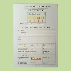 Clean Card Pro 50 Testprotokoll A4