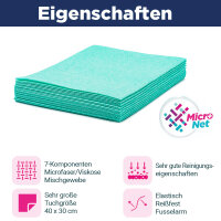 CleaningBox MicroNet-Reinigungstücher Grün,...