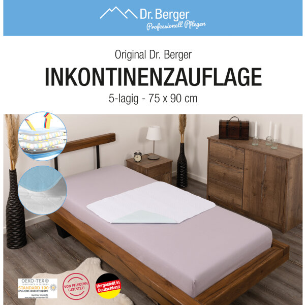 Original Dr. Berger Inkontinenzauflage 5-lagig - 75 x 90 cm