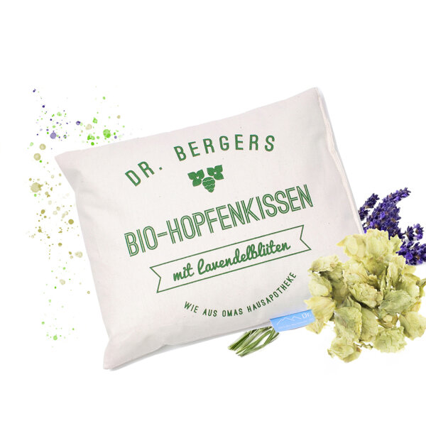 Original Dr. Berger Bio-Hopfenkissen mit Lavendelblüten 25 x 25 cm