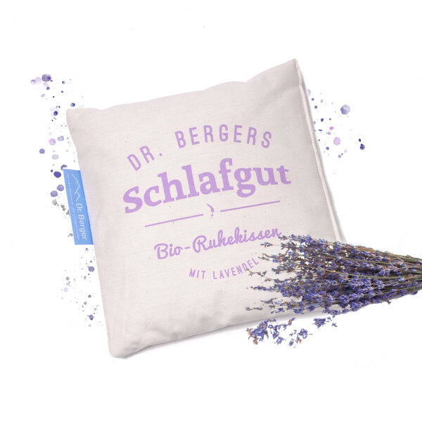 Original Dr. Berger Bio-Lavendelblütenkissen "Schlaf gut" 23 x 23 cm
